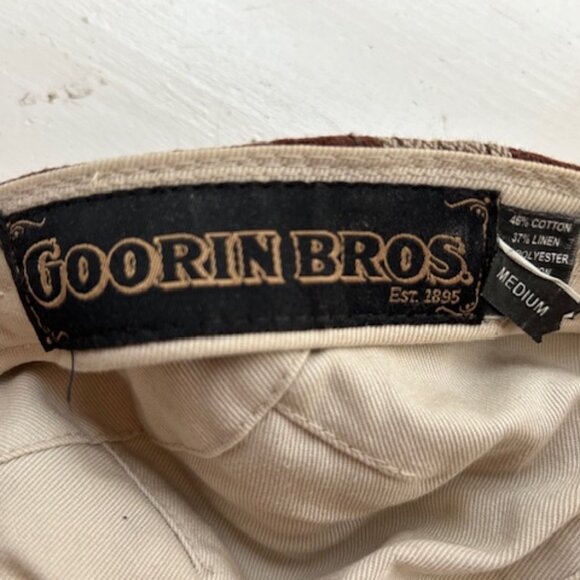 SALE Goorin Brothers Unisex Brown Linen, Cotton Flat Hat Cap - Picture 2 of 9